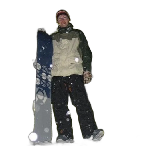 jacket, staff, 3d render, snow transparent PNG cut-out