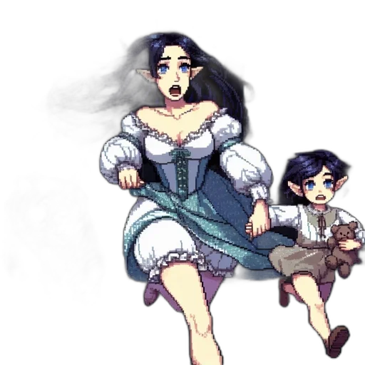 dress, concept art, pixel art, fantasy art transparent PNG cut-out