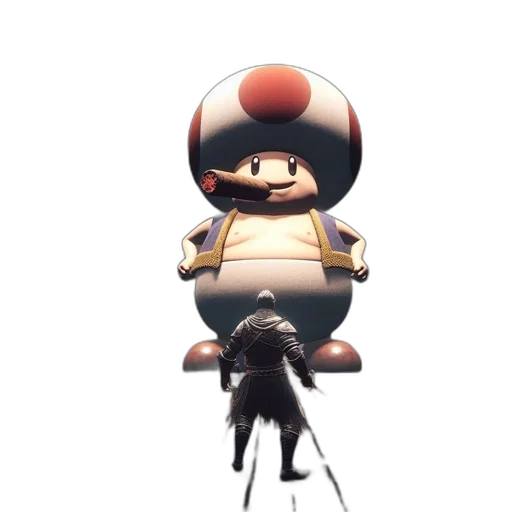 robot, staff, hat, creature transparent PNG cut-out