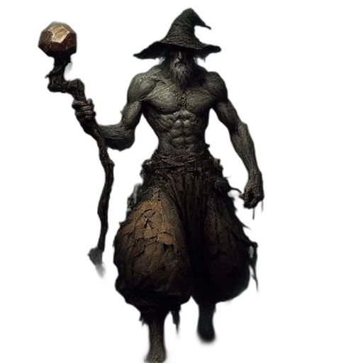 staff, creature, mask, hat transparent PNG cut-out