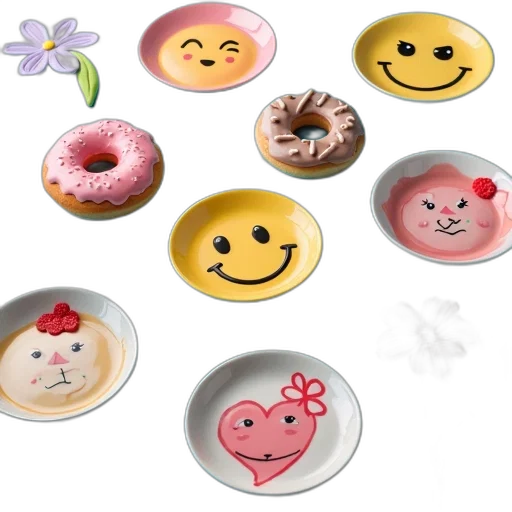food, jewelry, pastel, collection transparent PNG cut-out