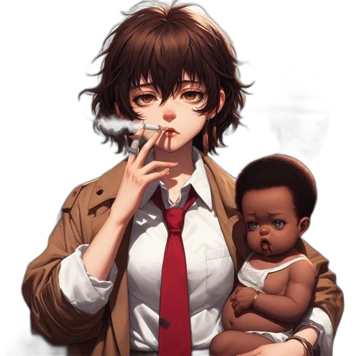 face, creature, weapon, anime transparent PNG cut-out