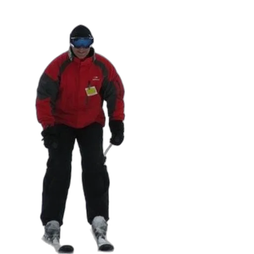 jacket, staff, snow, person transparent PNG cut-out
