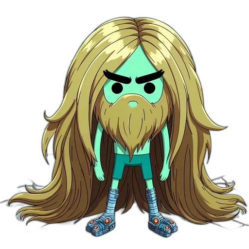 hair, mask, creature, cartoon transparent PNG cut-out