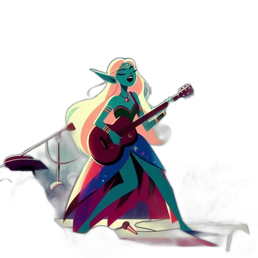 dress, dragon, weapon, staff transparent PNG cut-out