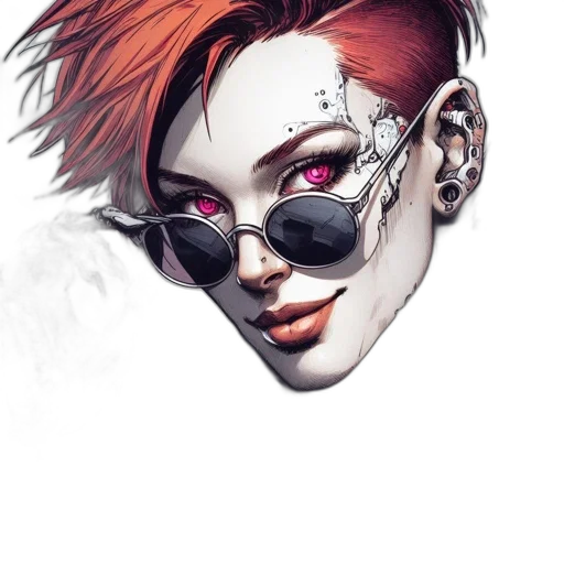 face, mask, robot, jacket transparent PNG cut-out