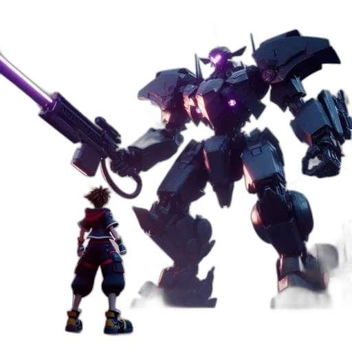 robot, weapon, concept art, 3d render transparent PNG cut-out