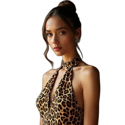 dress, jewelry, jacket, model transparent PNG cut-out