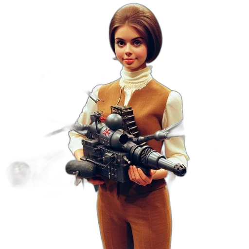 weapon, robot, staff, jacket transparent PNG cut-out