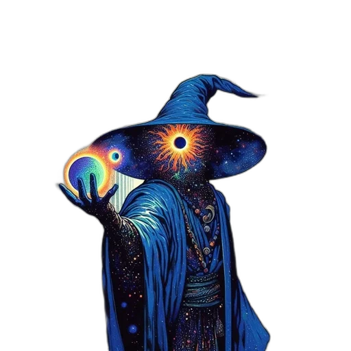 staff, hat, dress, mask transparent PNG cut-out