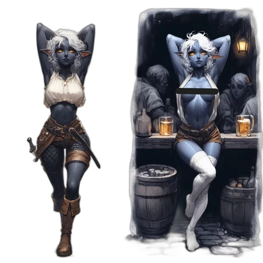 concept art, fantasy art, pixel art, comic book art transparent PNG cut-out