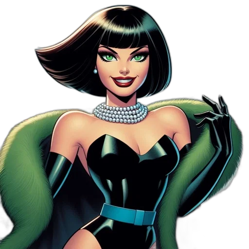 comic book art, concept art, cartoon, green transparent PNG cut-out
