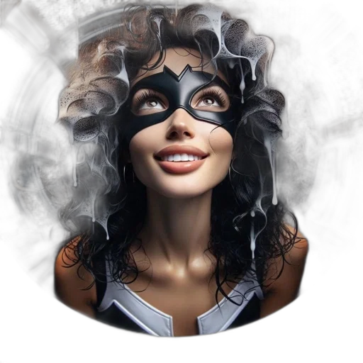 mask, face, comic book art, photorealistic transparent PNG cut-out