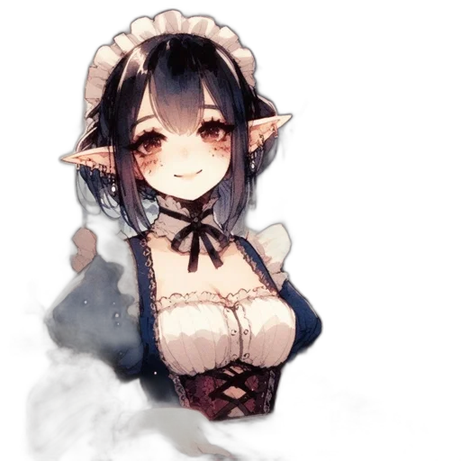 dress, staff, dragon, face transparent PNG cut-out
