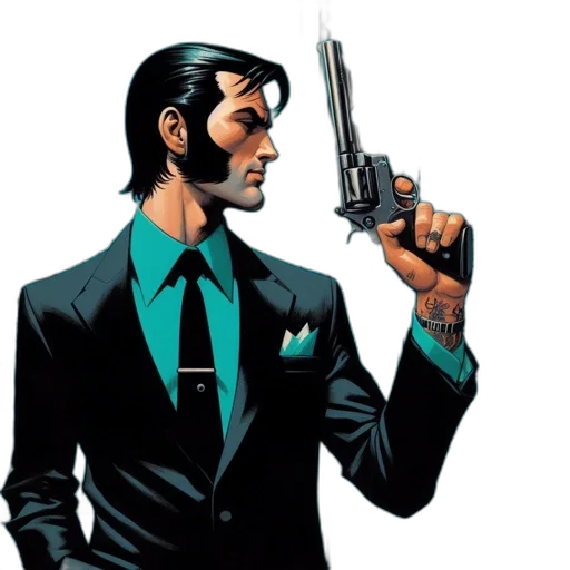 weapon, jacket, comic book art, concept art transparent PNG cut-out