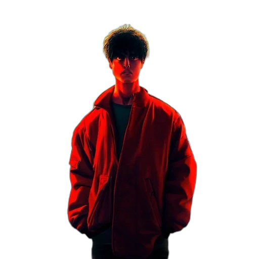 jacket, face, staff, creature transparent PNG cut-out