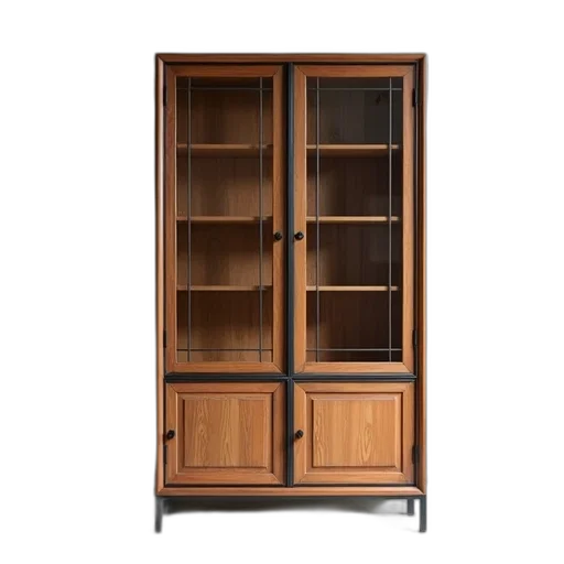furniture, 3d render, wooden, cabinet transparent PNG cut-out
