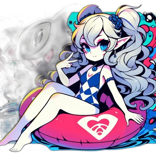dress, anime, pixel art, cartoon transparent PNG cut-out