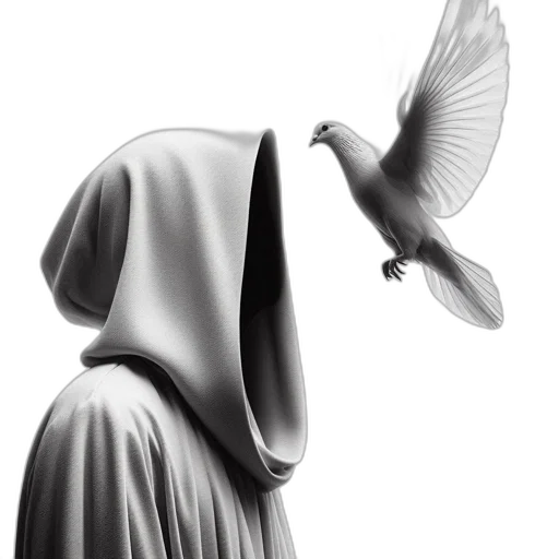 dress, mask, hat, staff transparent PNG cut-out
