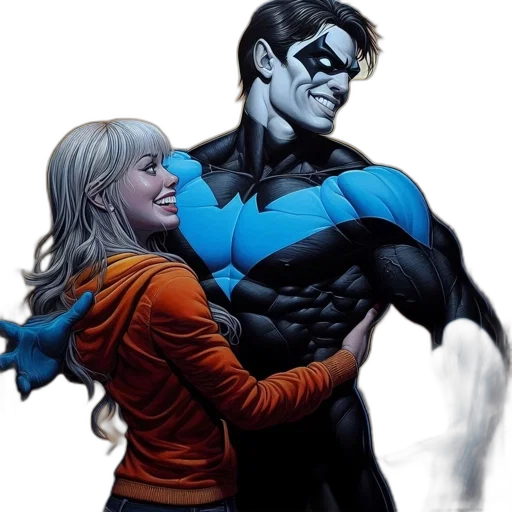 comic book art, concept art, female, character transparent PNG cut-out