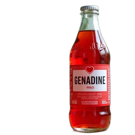 bottle, food, 3d render, red transparent PNG cut-out