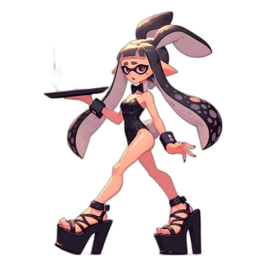 weapon, staff, dress, creature transparent PNG cut-out