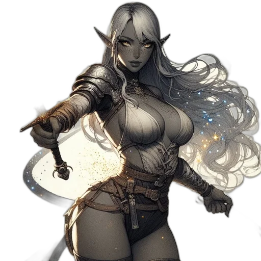 staff, fantasy art, concept art, comic book art transparent PNG cut-out