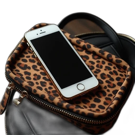 case, cell, phone, leopard transparent PNG cut-out