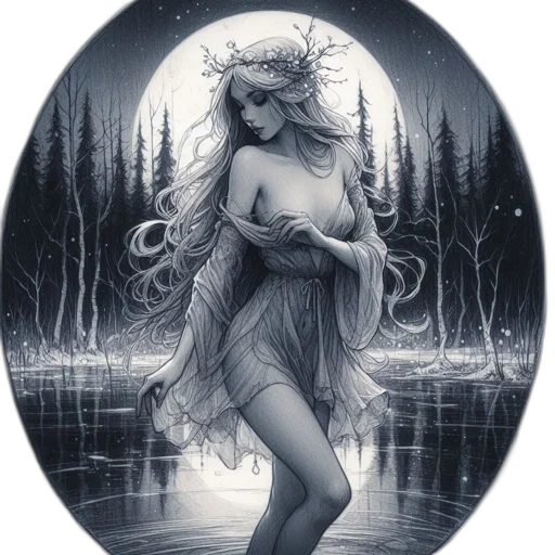 dress, creature, fantasy art, concept art transparent PNG cut-out