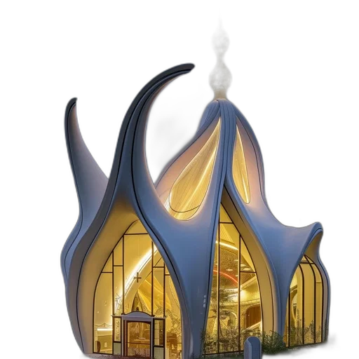 crown, building, concept art, 3d render transparent PNG cut-out