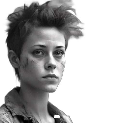 face, hair, robot, jacket transparent PNG cut-out
