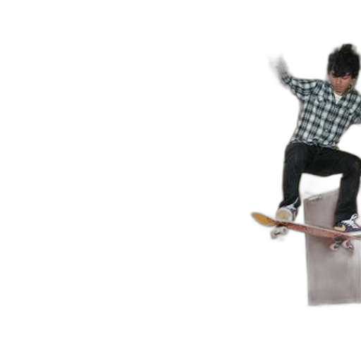 3d render, photorealistic, concept art, skateboarder transparent PNG cut-out