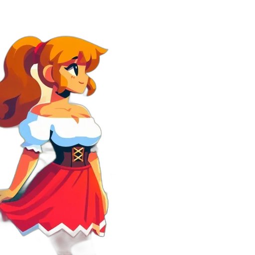 dress, pixel art, concept art, 3d render transparent PNG cut-out