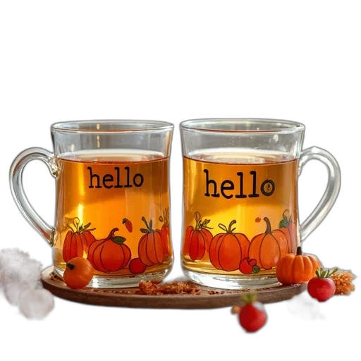 two, hand, painted, glass transparent PNG cut-out