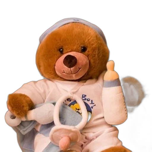 staff, teddy, bear, dressed transparent PNG cut-out