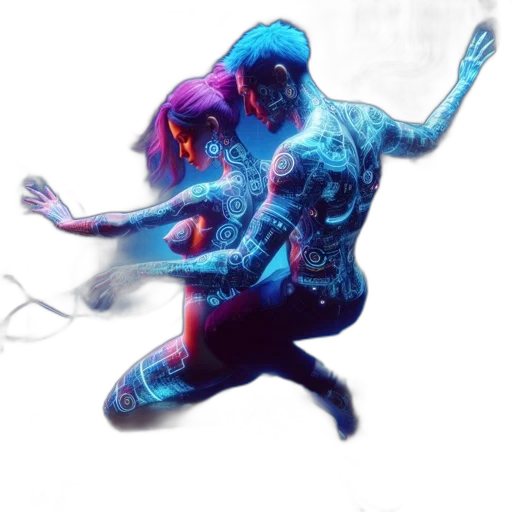 creature, hair, concept art, cyberpunk transparent PNG cut-out