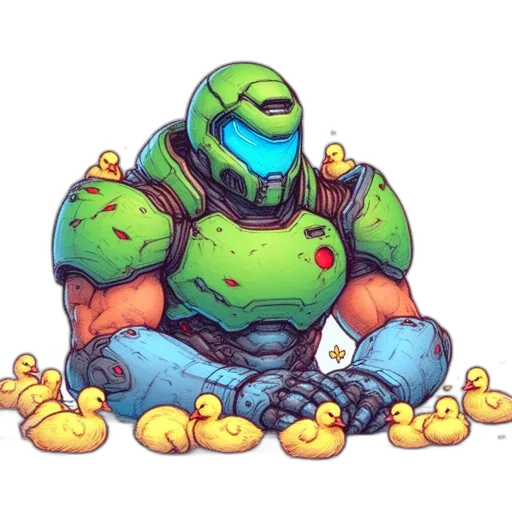 robot, pixel art, concept art, watercolor transparent PNG cut-out