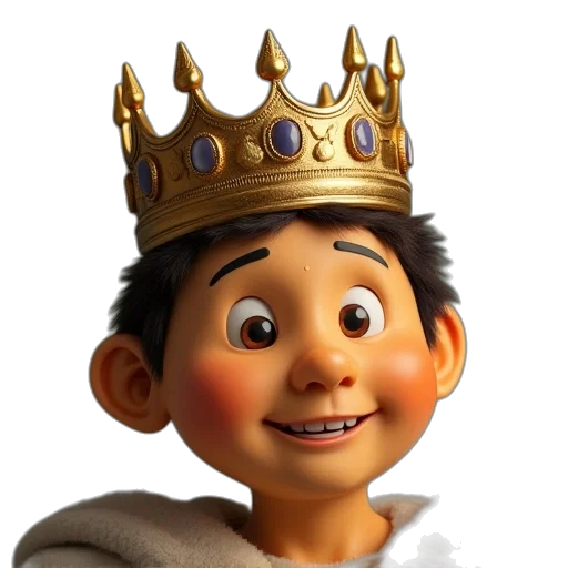 crown, face, hat, staff transparent PNG cut-out