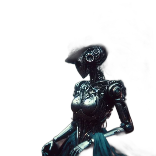 robot, creature, dress, mask transparent PNG cut-out