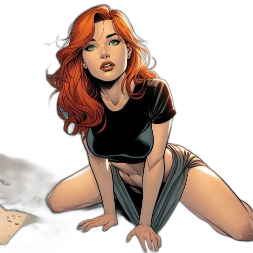 comic book art, concept art, cartoon, earth tones transparent PNG cut-out