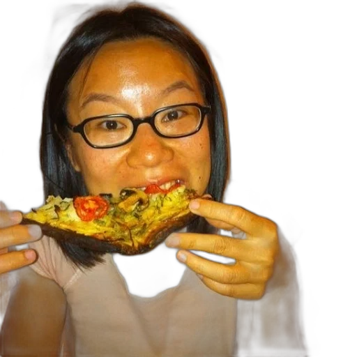 food, face, woman, glasses transparent PNG cut-out
