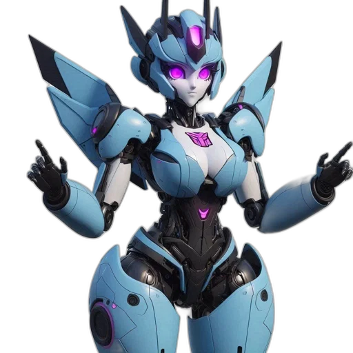 robot, concept art, vaporwave, 3d render transparent PNG cut-out