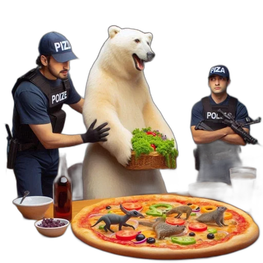 food, animal, concept art, 3d render transparent PNG cut-out