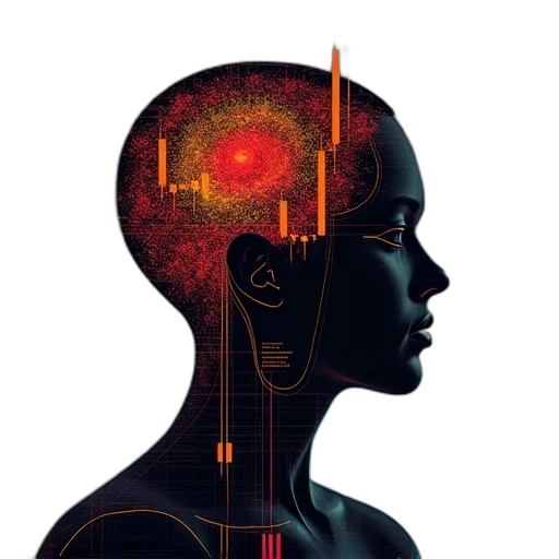 robot, crown, face, cyberpunk transparent PNG cut-out