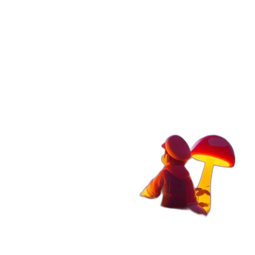 hat, umbrella, staff, robot transparent PNG cut-out