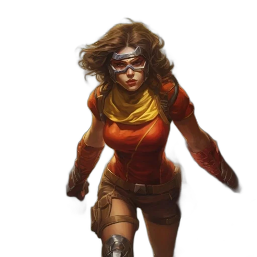 comic book art, concept art, fantasy art, cyberpunk transparent PNG cut-out