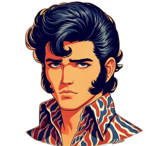 face, hair, jacket, comic book art transparent PNG cut-out