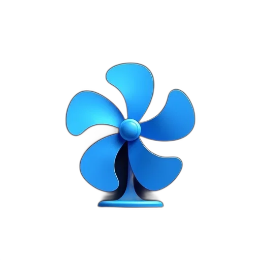 flower, umbrella, staff, 3d render transparent PNG cut-out