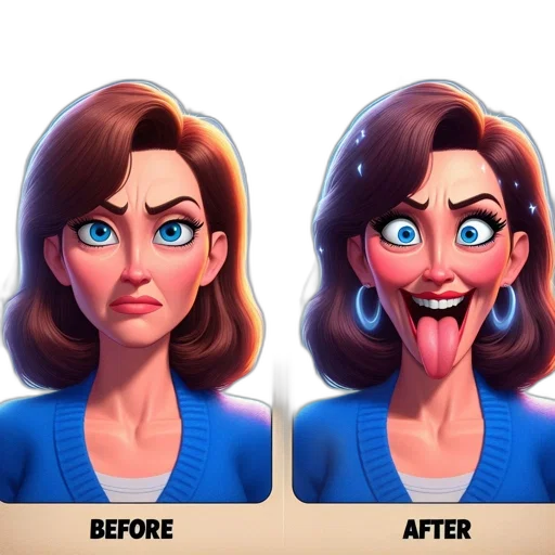 face, staff, 3d render, cartoon transparent PNG cut-out