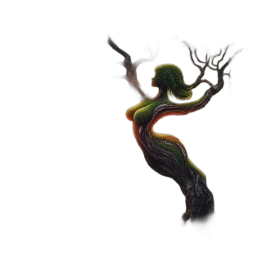 hair, creature, tree, crown transparent PNG cut-out